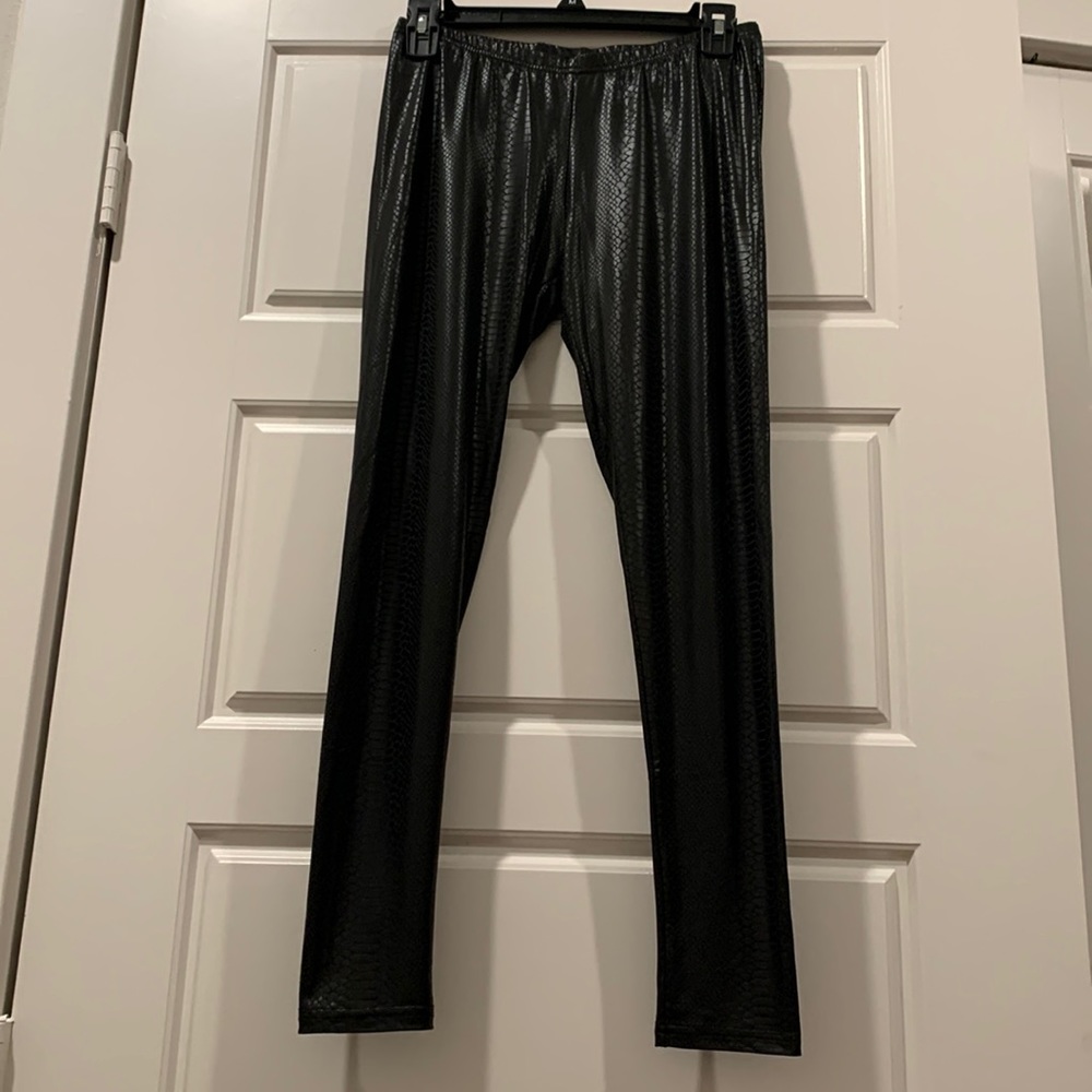 Black Snake Print Leggings